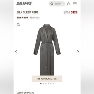 Skims Silk Robe NWT